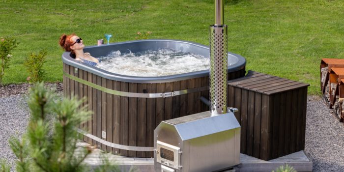 Hottub Square 200x200cm met externe kachel - Afbeelding 4
