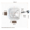 Hottub Square 200x200cm met interne kachel - Afbeelding 10