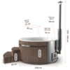 Hottub Round 200cm met interne kachel - Afbeelding 15