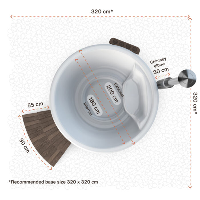 Hottub Round 200cm met interne kachel - Afbeelding 16