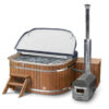 Hottub Square 200x200cm met externe kachel