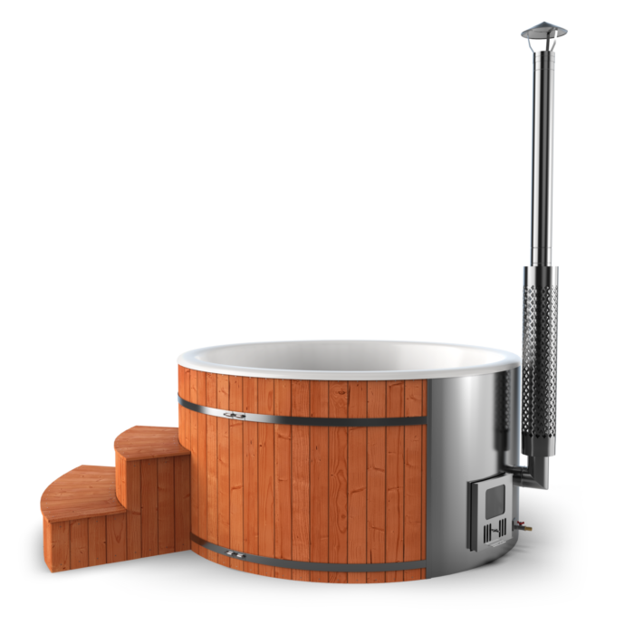 Hottub Round 200cm met interne kachel