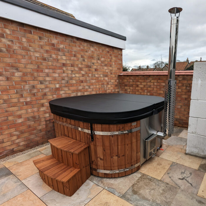 Hottub Square 200x200cm met interne kachel - Afbeelding 7