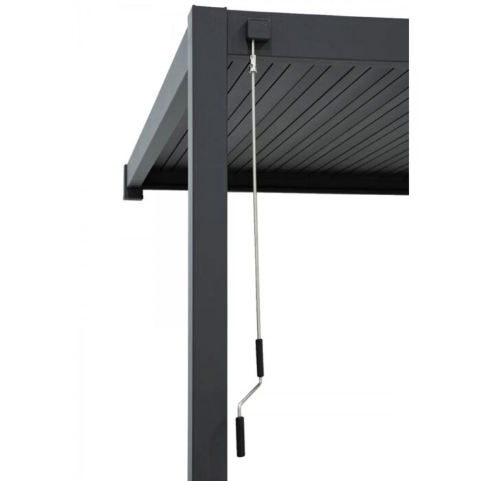 Alumel overkapping 'Wall' - 5,3x3,6 meter - Graphite